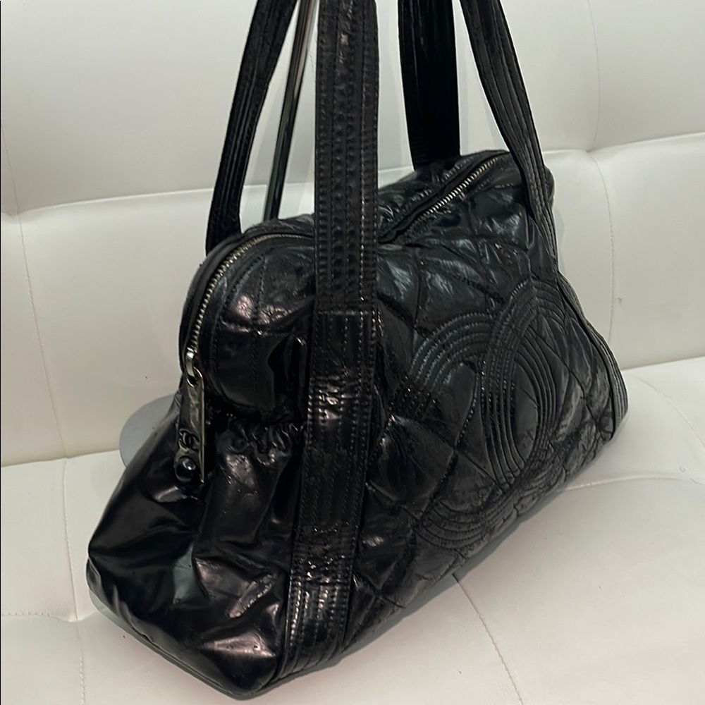 Authentic Chanel Quilted CC Logo shoulder bag